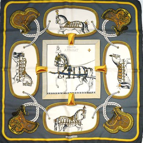 vintage hermes scarf grand apparat|vintage hermes scarf for sale.